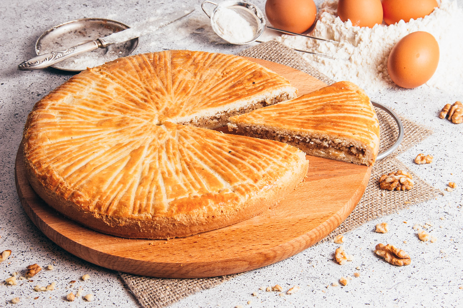 Пирог с повидлом и грецким орехом – пошаговый рецепт приготовления с фото